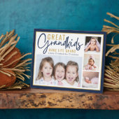 Grandkids Make Life Grand Great Grandparents Photo Fotoplaat (Zijkant)