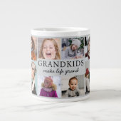 Grandkids Make Life Grand Photo Collage Keepsake Grote Koffiekop (Voorkant)