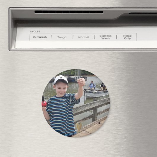 Grandkids Photo Template My First Fish! Magneet (Insitu (Vaatwasser))