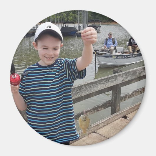 Grandkids Photo Template My First Fish! Magneet (Voorkant)