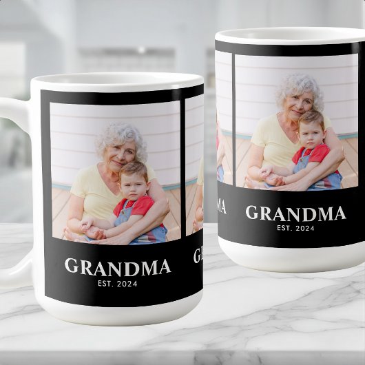 Grandm Established Bold Black 3 Photo Coffee Mug Koffiemok
