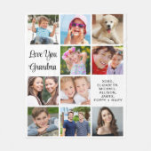 Grandma 10 Photo Collage Fleece Deken (Voorkant)