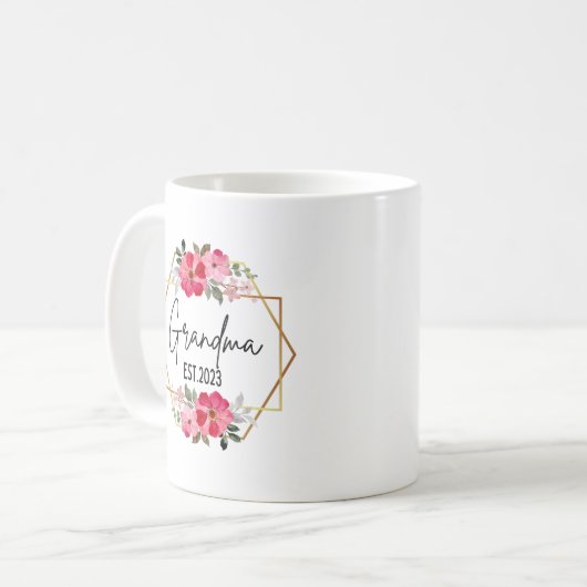 Grandma 2023 Mok New Grandma Gifts First Time 2023 (Voorkant links)