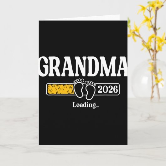 Grandma 2026 Loading Grandma Est. 2026, New Grandm Kaart (Gele Bloem)