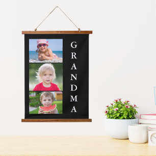Grandma 3 Photo Collage Hangend Wandkleed