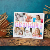 GRANDMA 6 Fotocollage Modern Gepersonaliseerd 8x10 Fotoplaat (Zijkant)