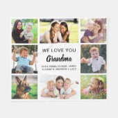 Grandma 8 Photo Collage Fleece Deken (Voorkant (Horizontaal))