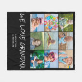Grandma 9 Photo Collage Fleece Blanket Deken (Voorkant (Horizontaal))