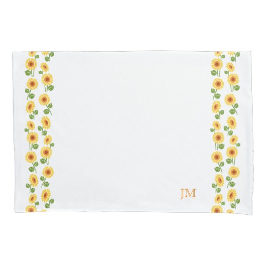 Grandma aangepast monogram zonnebloemen CC0293 Kussensloop (Voorkant)