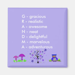 Grandma Acrostic Magneet
