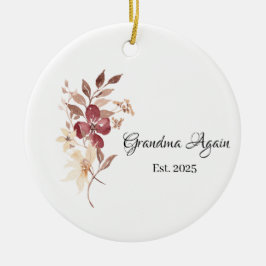Grandma Again Est. Year Keramisch Ornament