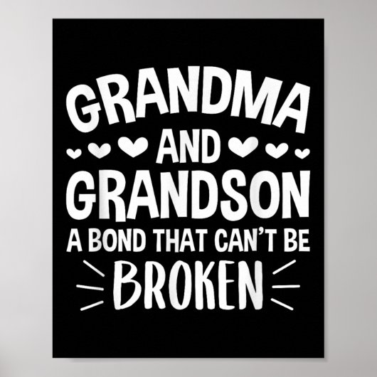 Grandma And Grandson A Bond That Can't Be Broken Poster (Voorkant)