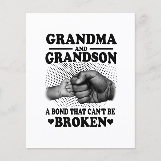 Grandma And Grandson Bond That Cant Be Broken Gift Flyer (Voorkant)