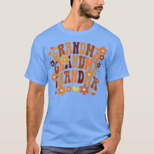 Grandma Autumn Herfst Retro Groovy Hippie Fl T-shirt