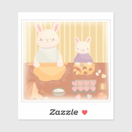 Grandma Baking Cookies Sticker (Vel)