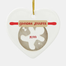 Grandma Baking Ornament Gingerbrood Man