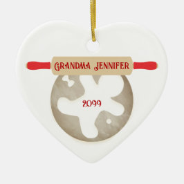 Grandma Baking Ornament Gingerbrood Man