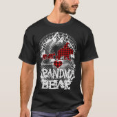 Grandma Bear Christmas Pajama Red Plaid Buffalo Fa T-shirt (Voorkant)