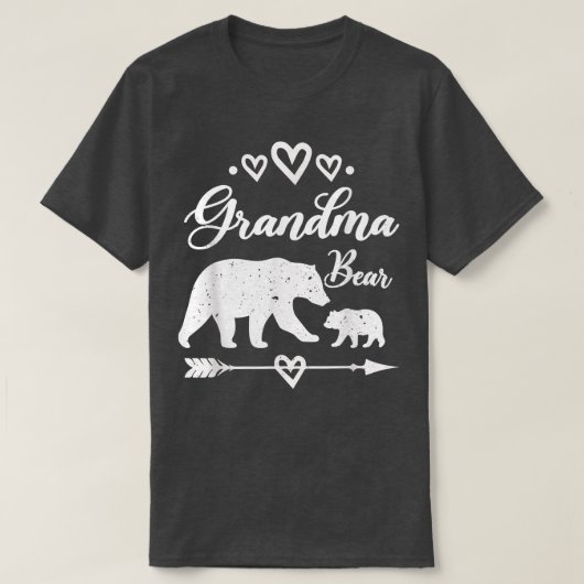 Grandma Bear T Shirt Best Mother's Father's Day (Design voorkant)