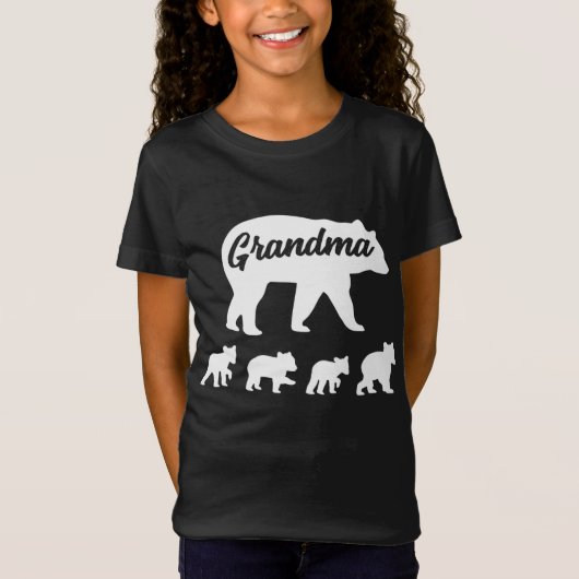 Grandma Beer 4 Cubs Moederdag T-shirt (Voorkant)