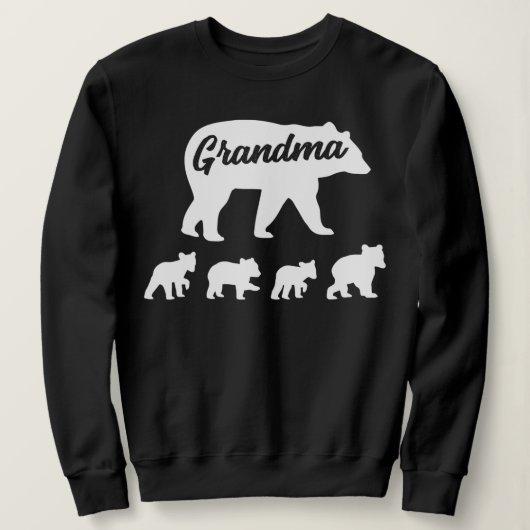  Grandma Beer 4 Cubs Moederdag Trui (Design voorkant)