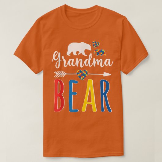 Grandma Beer Autism Awareness Shirt Love Support W (Design voorkant)
