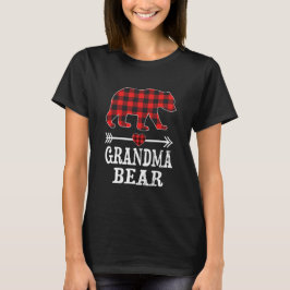 Grandma Beer Kerstmis Pajama Red Pset Buffalo T-shirt
