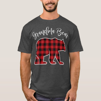 Grandma Beer Pajama Red Buffalo Xmas Funny Family T-shirt