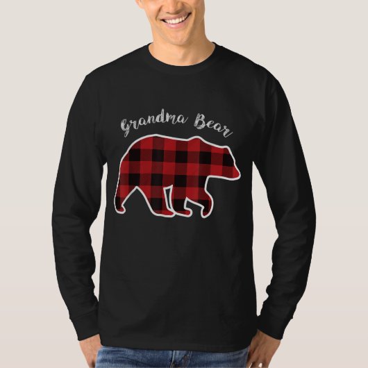 GRANDMA BEER Vrouwen Rood kerstfeest Pajama Fami T-shirt (Voorkant)