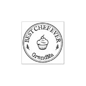GrandMa beste chef-kok ooit - aangepaste bakkerij  Rubberstempel (Afrduk)