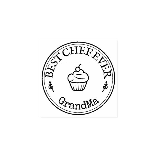 GrandMa beste chef-kok ooit - aangepaste bakkerij Rubberstempel (Afrduk)