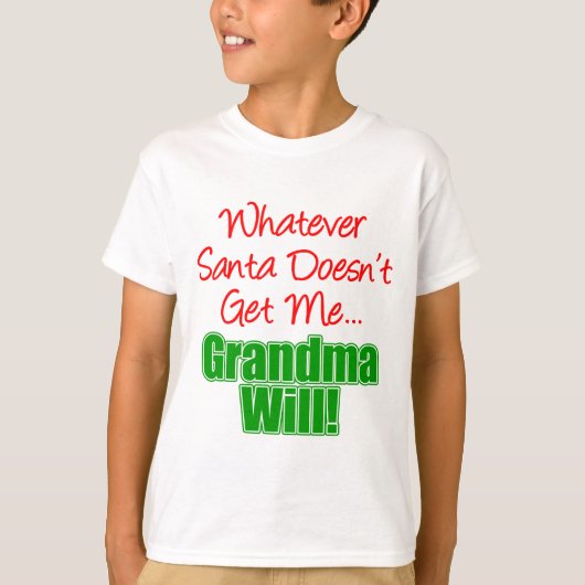 Grandma Better Than Santa T-shirt (Voorkant)