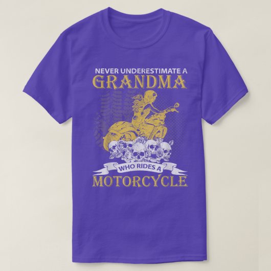 Grandma Biker Motorcycle Motocross Off-Roading Bik T-shirt (Design voorkant)