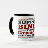 Grandma Bingo Coffee Mok (Voorkant links)