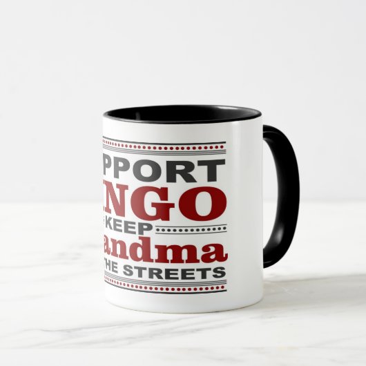 Grandma Bingo Coffee Mok (Voorkant rechts)