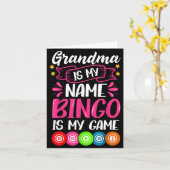 Grandma Bingo Player Funny Bingo Quote Design  Kaart (Gele Bloem)