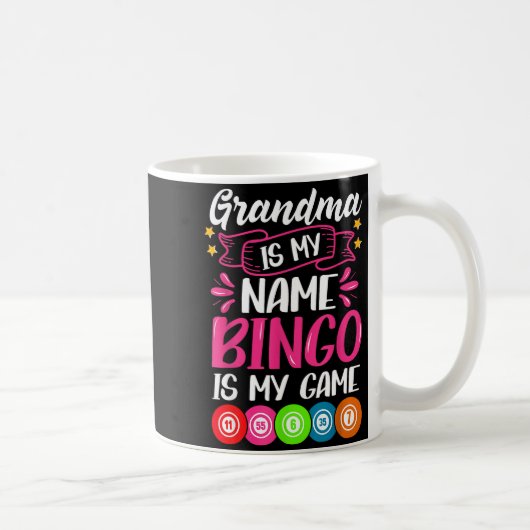 Grandma Bingo Player Funny Bingo Quote Design  Koffiemok (Rechts)