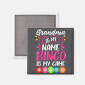 Grandma Bingo Player Funny Bingo Quote Design  Magneet (Voorkant / Achterkant)