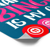 Grandma Bingo Player Funny Bingo Quote Design  Poster (Hoek)