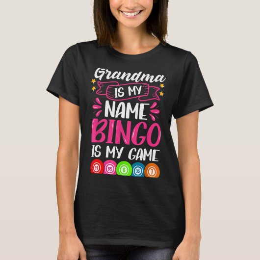 Grandma Bingo Player Funny Bingo Quote Design  T-shirt (Voorkant)
