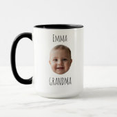 Grandma Birthday Gift – Custom Baby Face  Mok (Links)