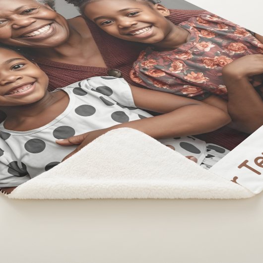 Grandma Blanket Personalized Sherpa Cozy Gift Idea Sherpa Deken (3/4)