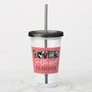 Grandma Blessed en Loved Photo Collage Acryl Drinkbeker