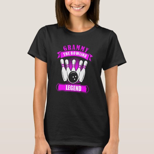 Grandma Bowlers Ten Pin GRAMMY Legend Bowling T-shirt (Voorkant)