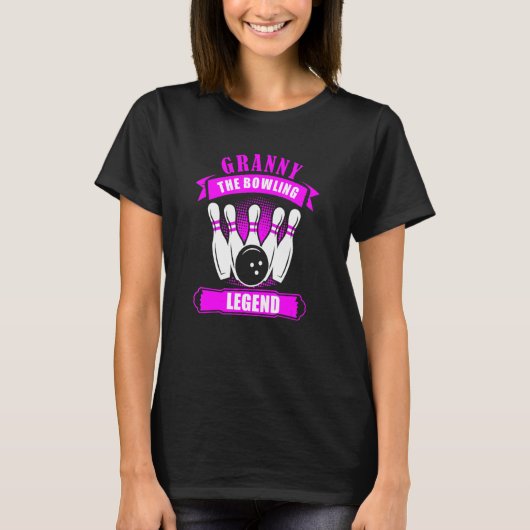 Grandma Bowlers Ten Pin GRANNY Legend Bowling T-shirt (Voorkant)