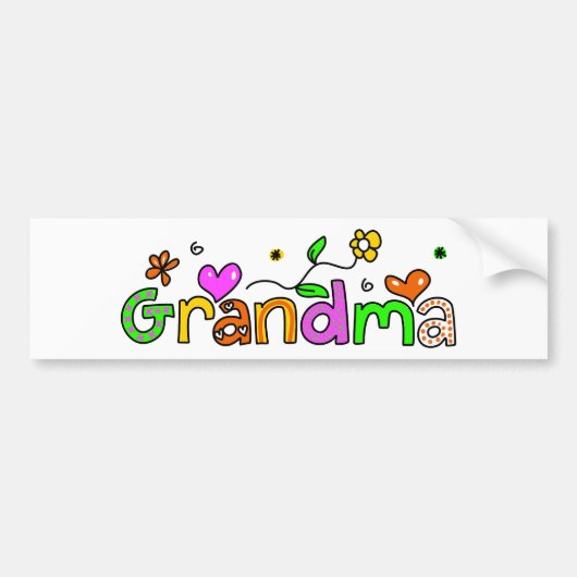 Grandma Bumpersticker (Voorkant)