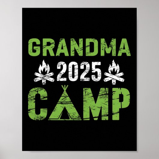 Grandma Camp 2025 Family Vacation Summer Camping C Poster (Voorkant)