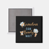 Grandma Can Bearly Wait Gender Neutral Baby Shower Magneet (Voorkant / Achterkant)