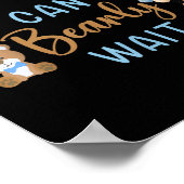 Grandma Can Bearly Wait Gender Neutral Baby Shower Poster (Hoek)