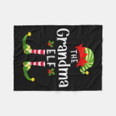 Grandma Christmas Elf Matching Pajama X-mas Party Fleece Deken (Voorkant (Horizontaal))